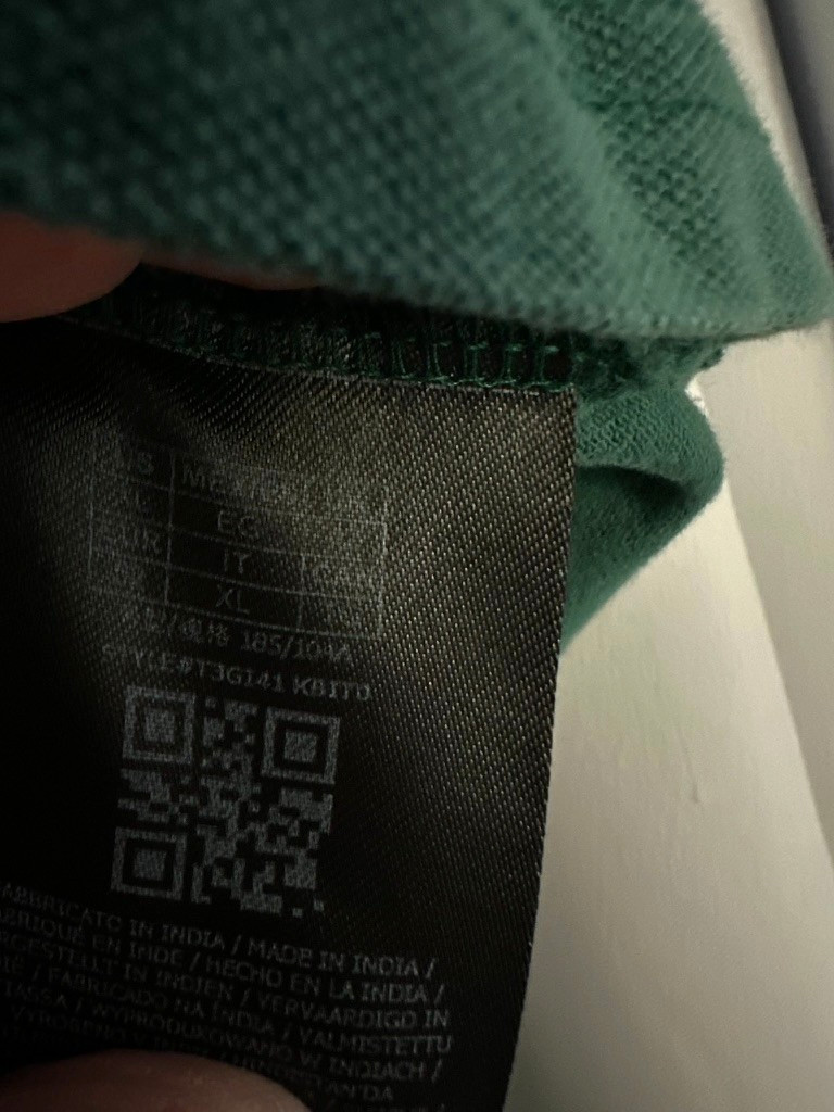 Guess Los Angeles Men's XL Green Tonal Logo Tee Tipped Ribbed Cuffs Vtg gallery