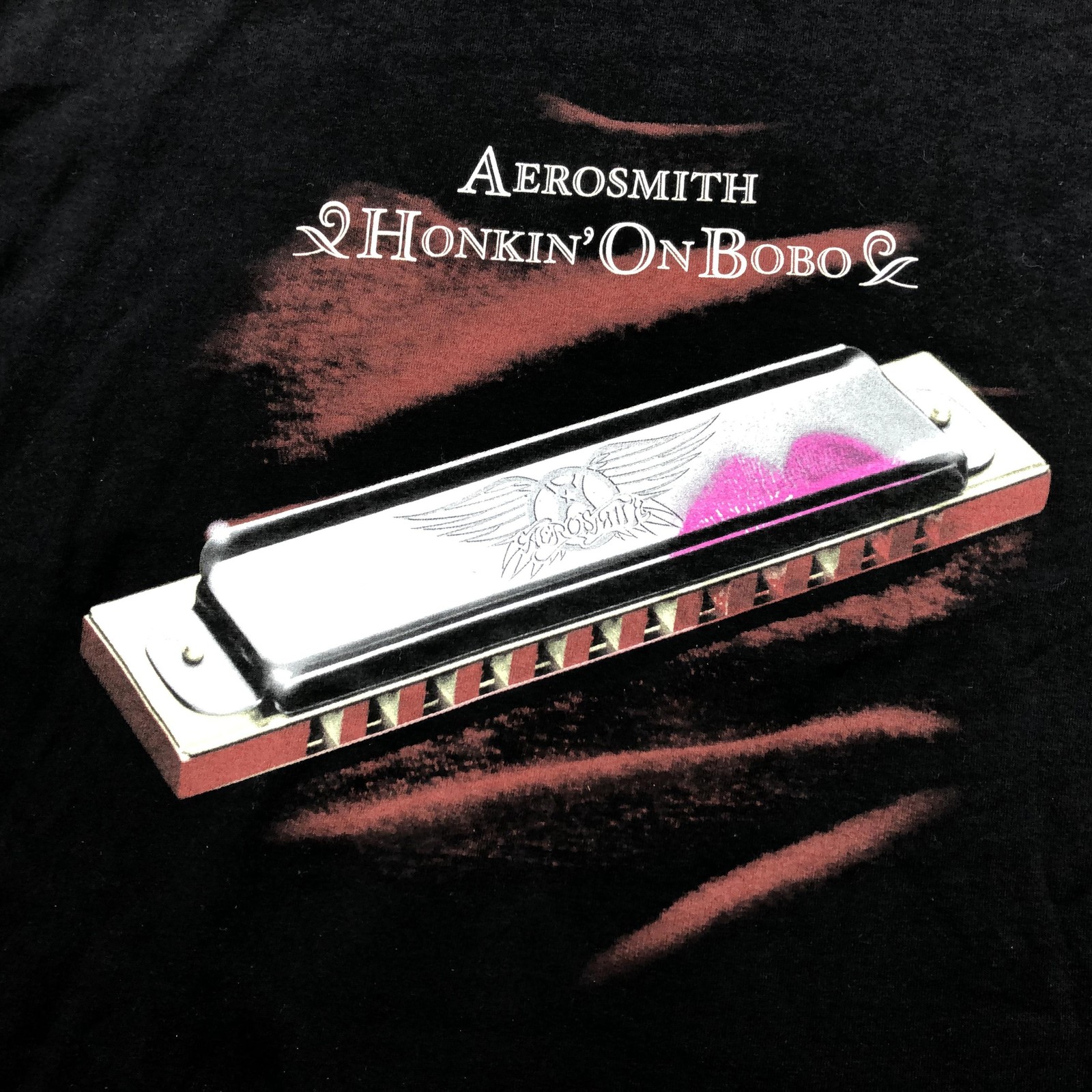 Vintage Aerosmith Shirt Mens Medium Black Honkin On Bobo Tour 2004 Graphic gallery
