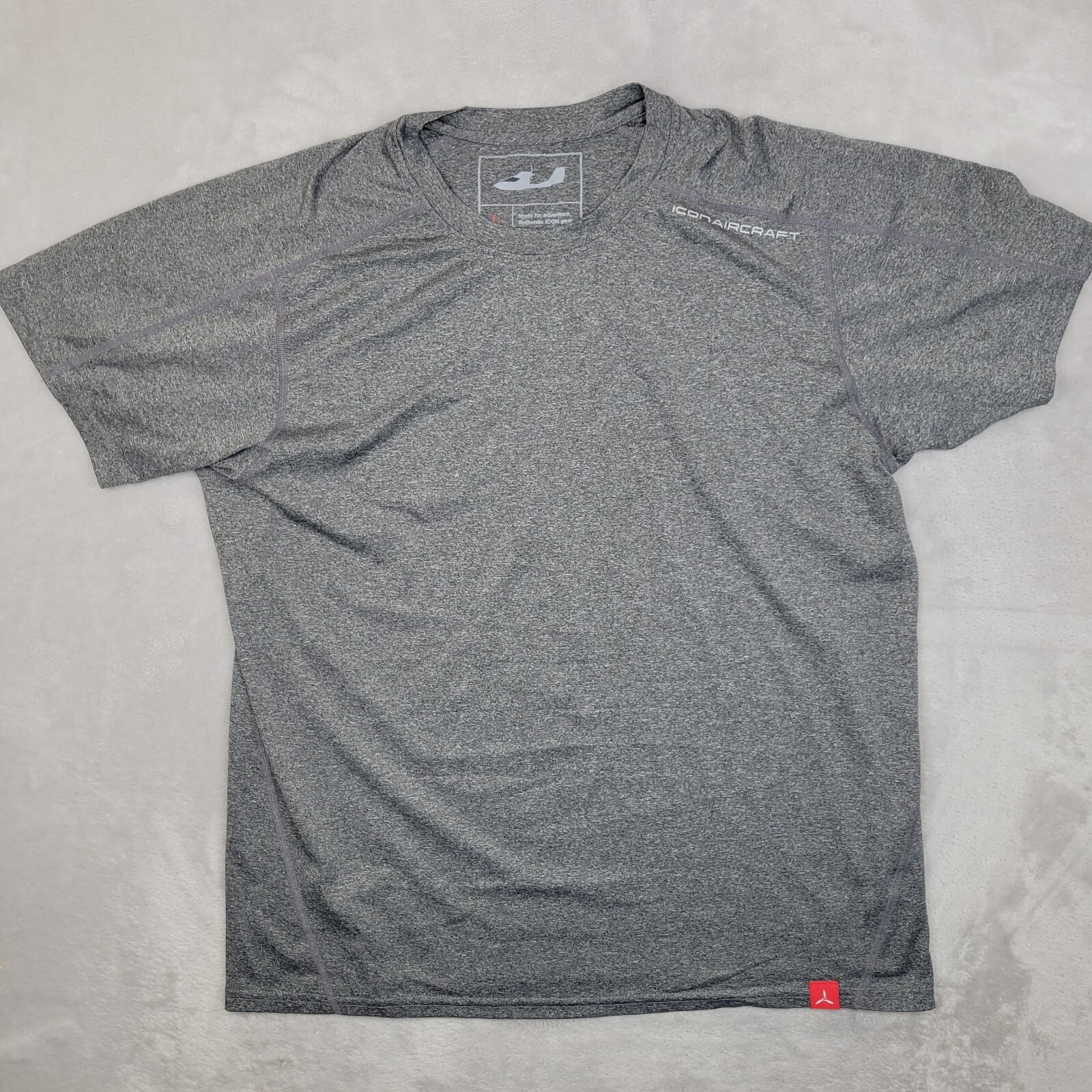 Icon Aircraft Mens Large Grey Heather Performance Tactical Tech Gear Basic Adult gallery