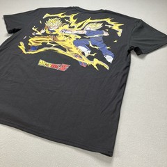 Dragon Ball Z Crew Neck Double Sided Graphic Print T-Shirt Black Men’s Size XL