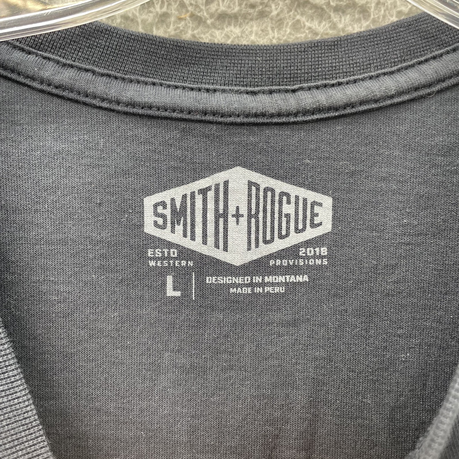 Smith & Rogue T-Shirt Men's Large Blue Hiking Outdoor Performance Workwear Camp gallery