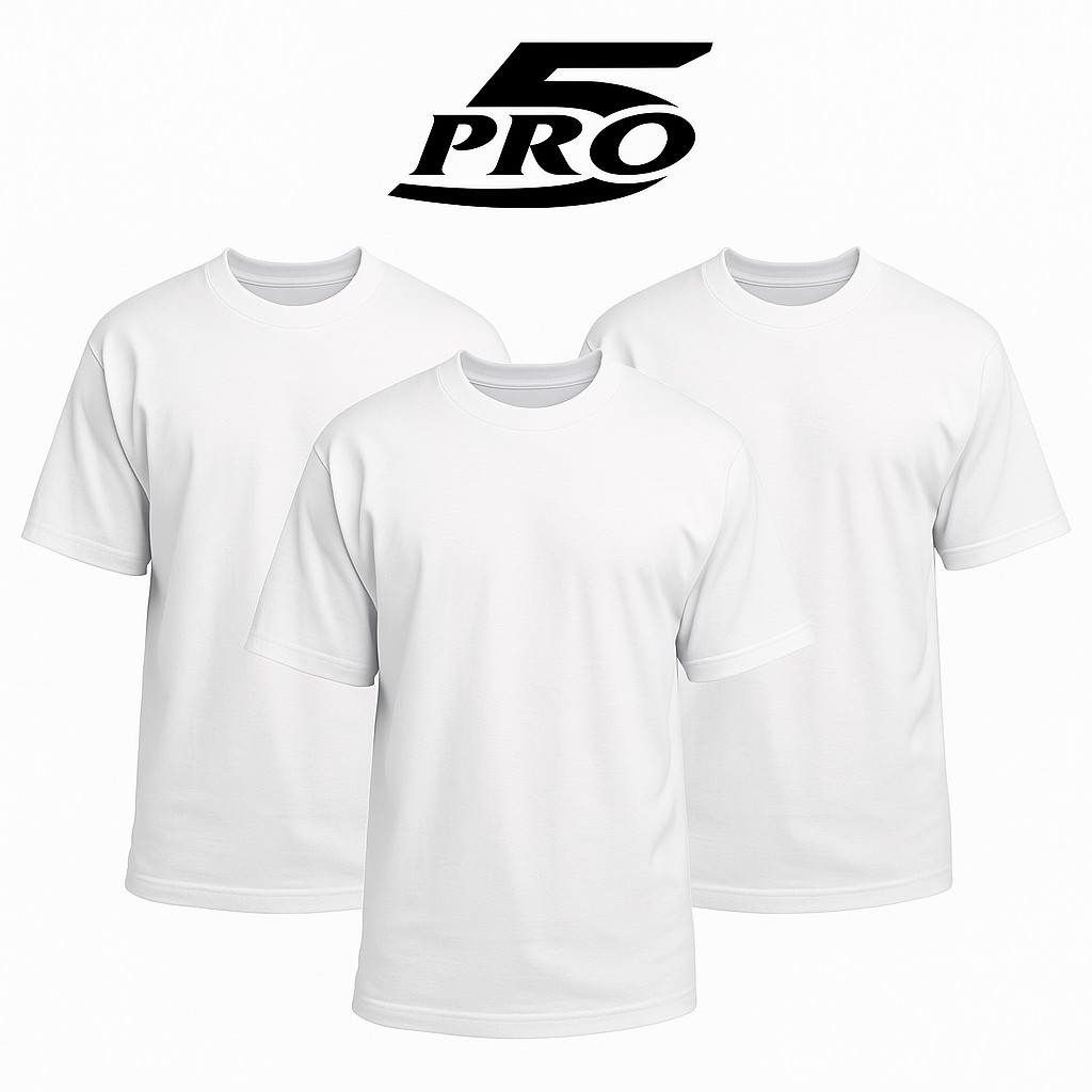 3 PACK Men's Pro5 Short Sleeve Plain T-Shirt Super Heavy Weight - S_3XLT gallery