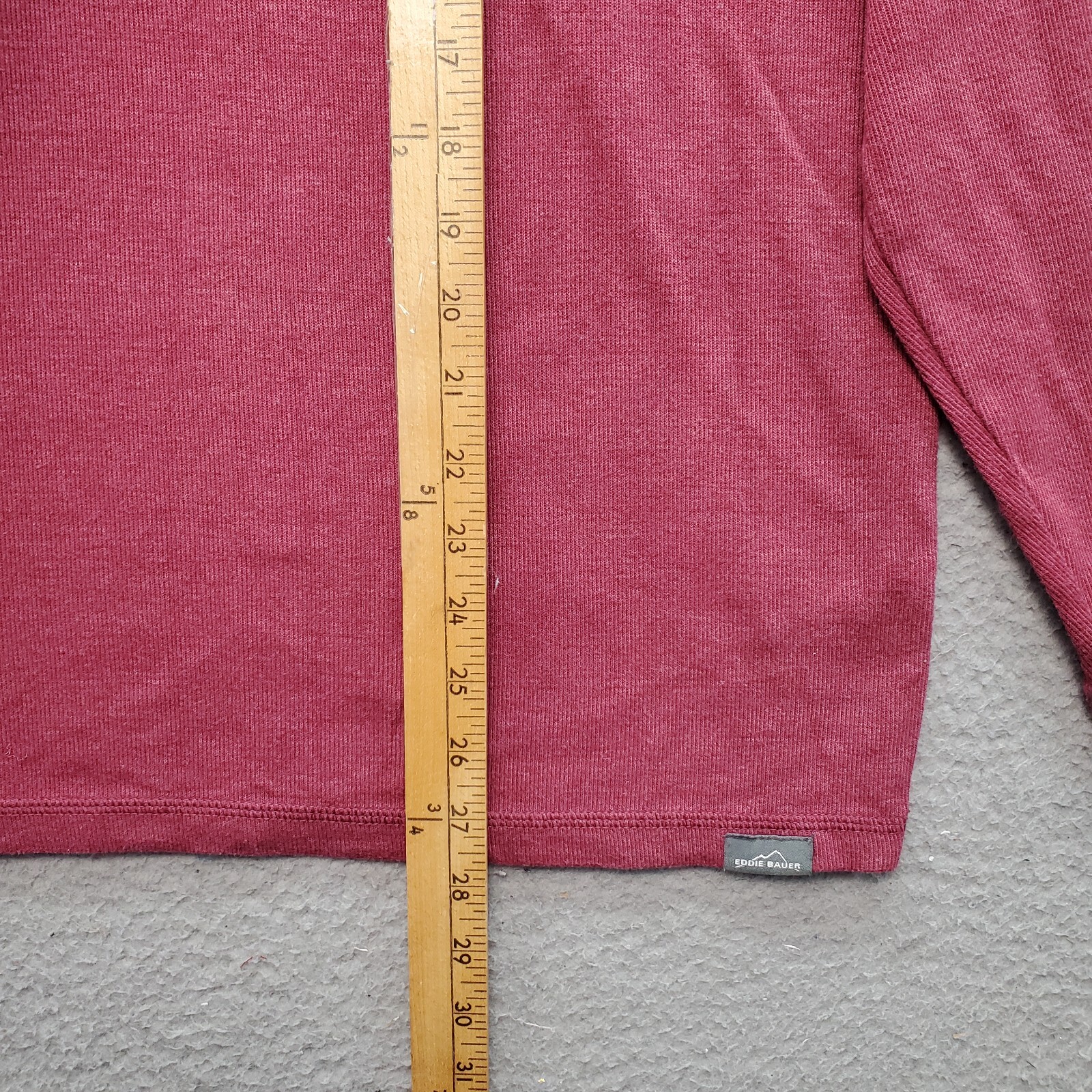 Eddie Bauer Henley Shirt Mens Medium Red Long Sleeve Crew Neck Comfort Pullover gallery