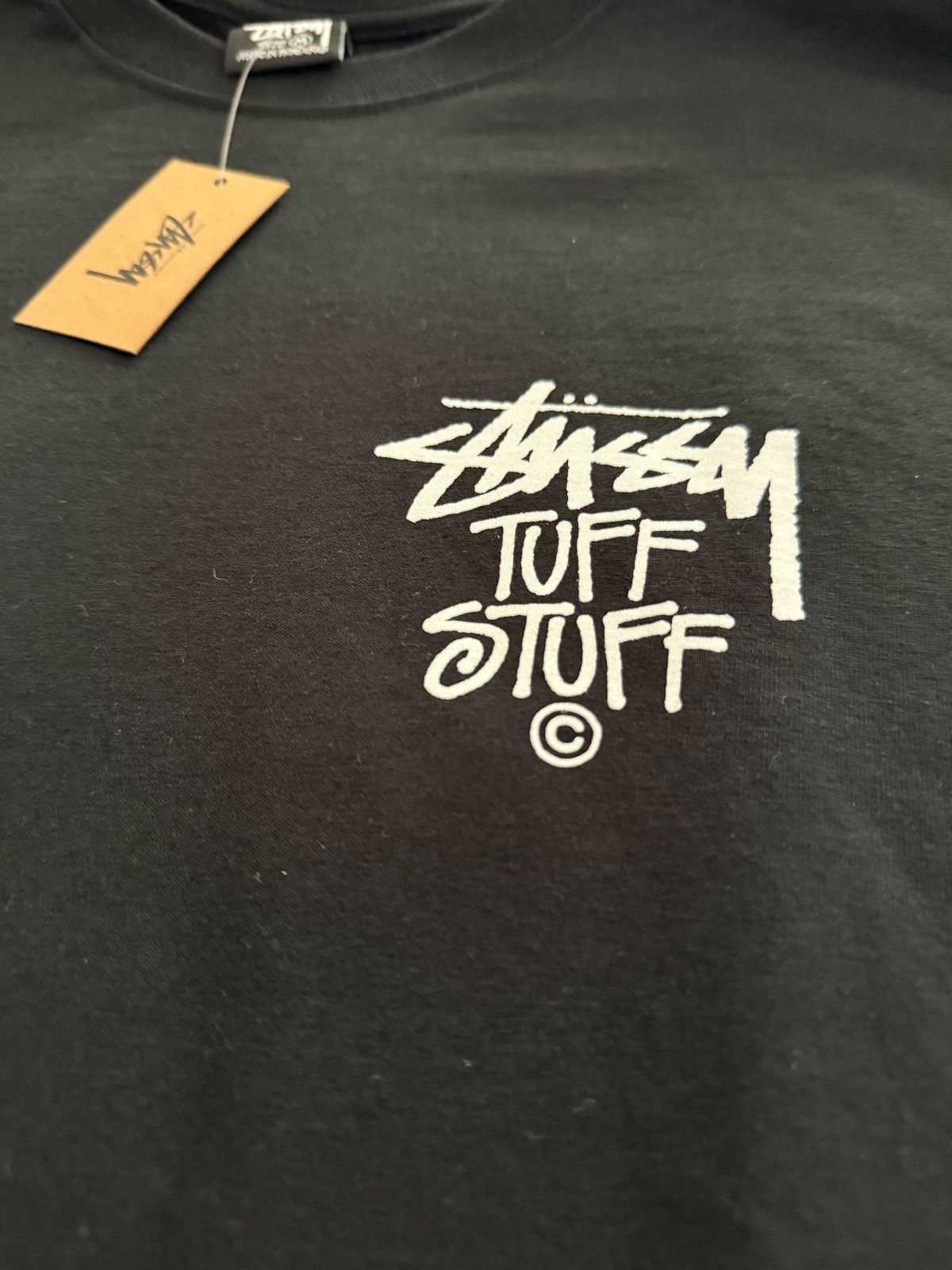 NEW Stussy Black "Tuff Stuff Vice/ Diamond Plate Tshirt Size MED gallery