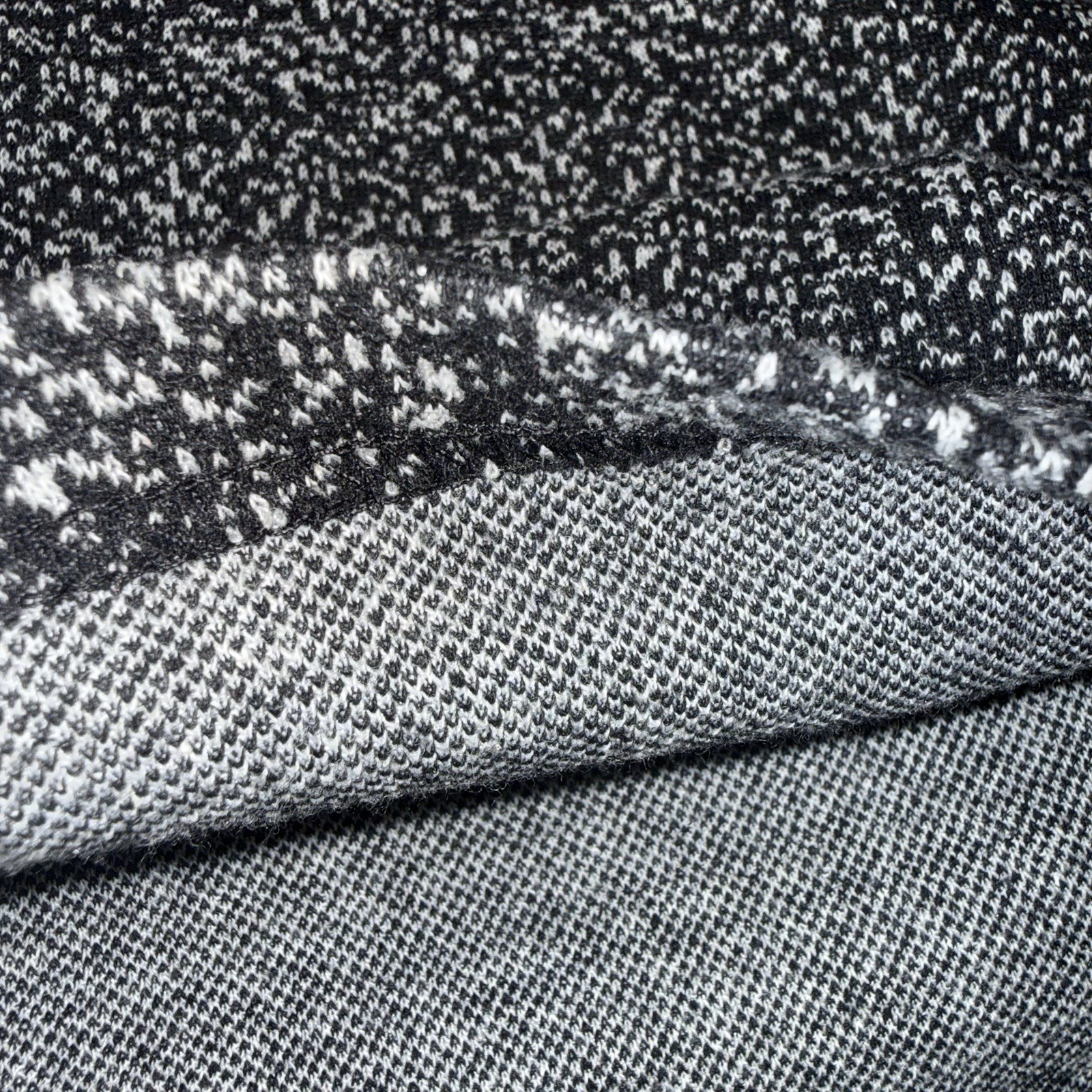 Mens Black White Abstract Speckled Print T Shirt L Short Sleeve Casual Daily gallery