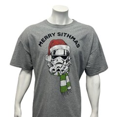 Star Wars “Merry Sithmas” Christmas Storm Trooper Gray Graphic T-Shirt Size XXL