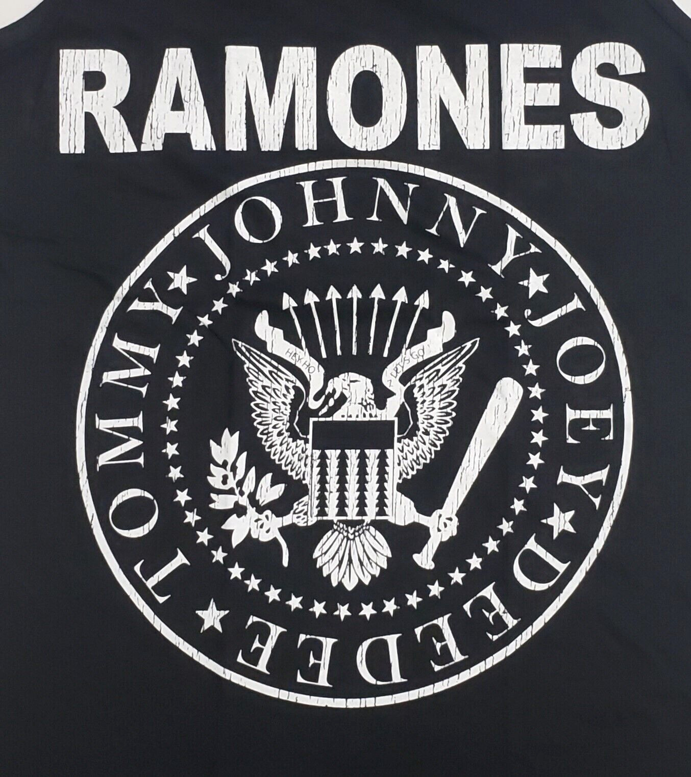 RAMONES Tank Top T-shirt Distressed Punk Rock Vest Men's Black 100% Cotton New gallery