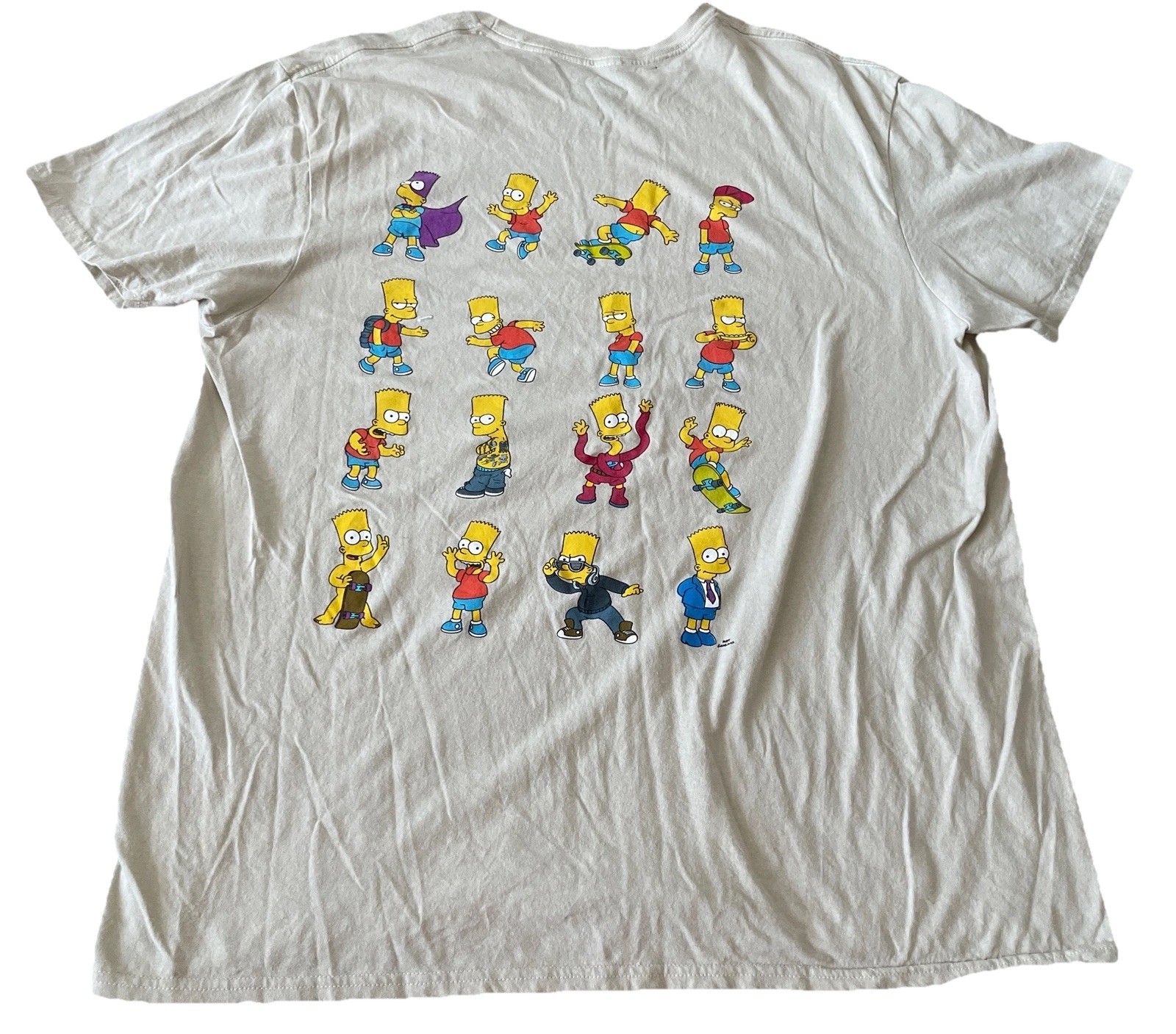 The Simpsons 20th Century Fox Bart Simpson 16 Characters Beige T-Shirt Mens XL gallery