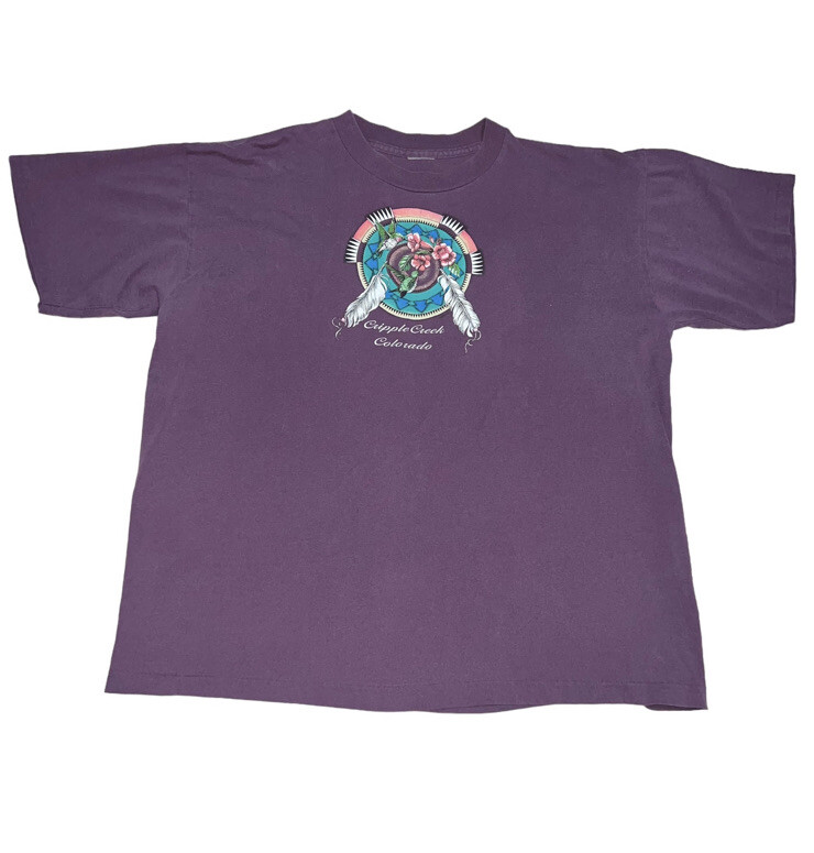 Cripple Creek, CO T-shirt SEE MEASUREMENTS Single Stitch Dreamcatcher Purple VTG