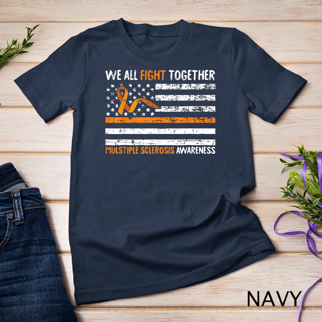 We All Fight Together Multiple Sclerosis Awareness MS Gifts Unisex T-shirt gallery