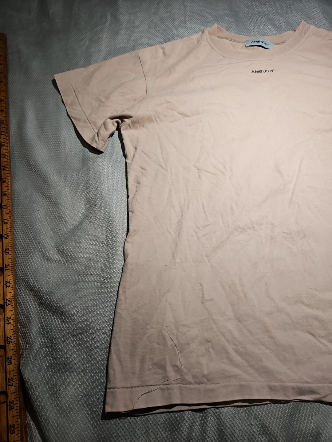 AMBUSH T Shirt Mens Size 3 Pink Graphic Spellout XL Logo Print Cotton Tee Top gallery