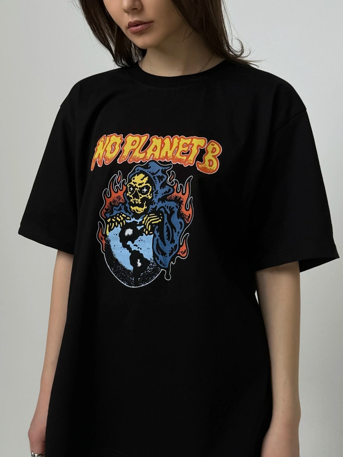 NEW! Streetwear t-shirt big logo printed ulika unknwn hip hop y2k avant garde gallery