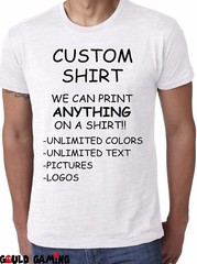 Custom Personalized T-Shirt Printing with your photo, text, logo, anything New