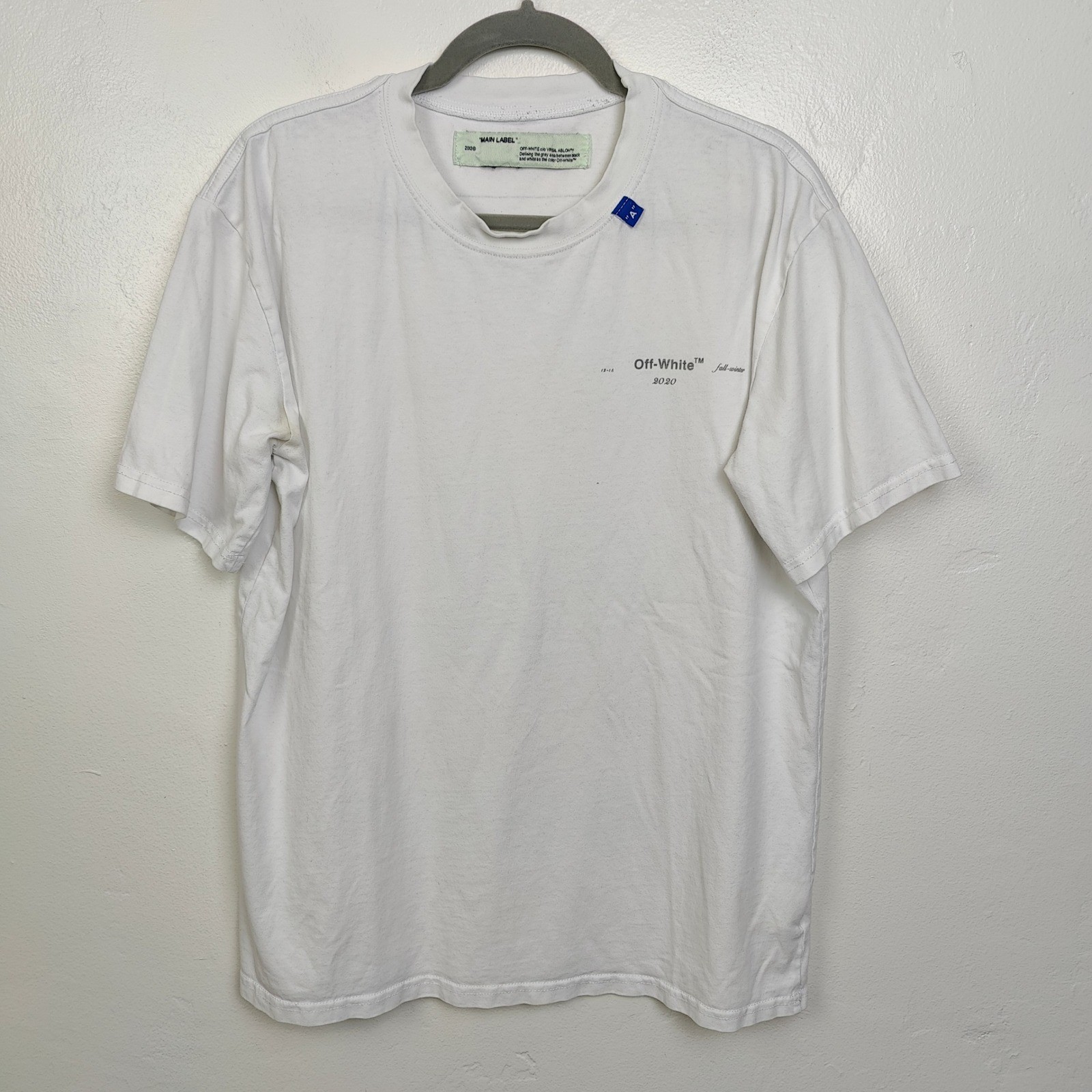 Off-White Mens T-Shirt XL White Fall-Winter 2020 Graphic Streetwear Hypebeast gallery