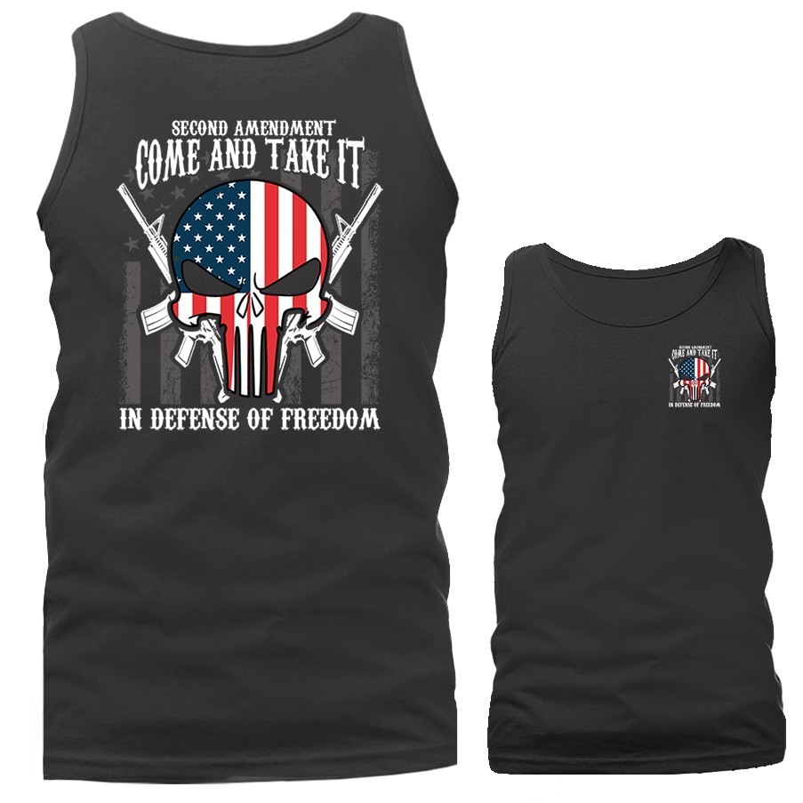 Come & Take It 2nd Amendment Gun Military Veteran Patriotic Tank Top