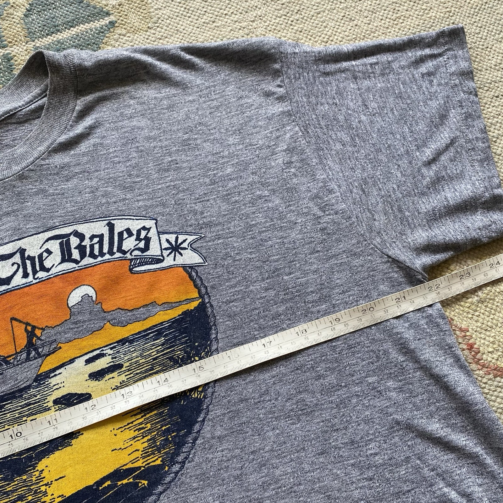 80s Save The Bales T Shirt Tri Blend Vintage XL Rayon Gray Drug Humor Florida gallery