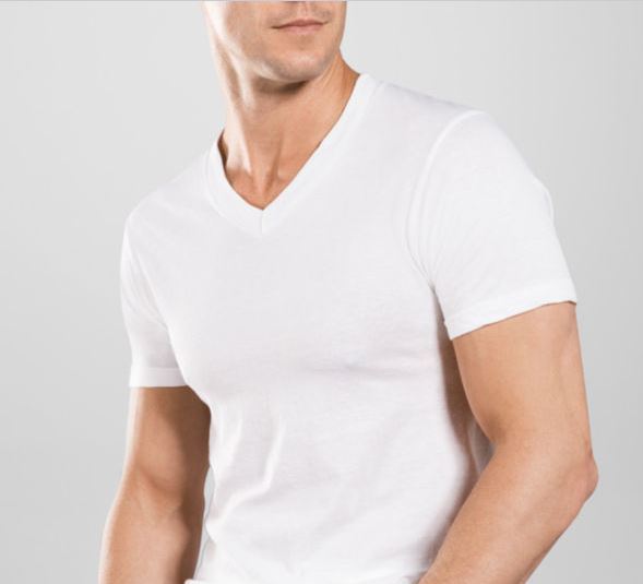 Stafford 4-Pack Men's Blended Cotton V-Neck T-Shirts White gallery
