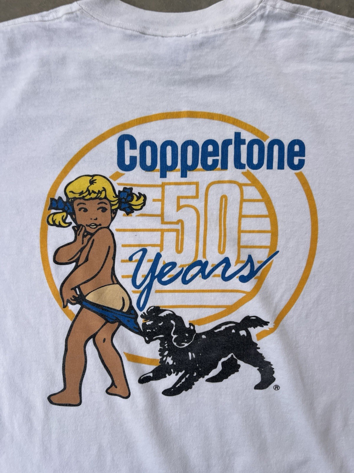 Vintage Coppertone Shirt Size XL 90s Sunscreen 50 Year Anniversary 1994 Promo T gallery