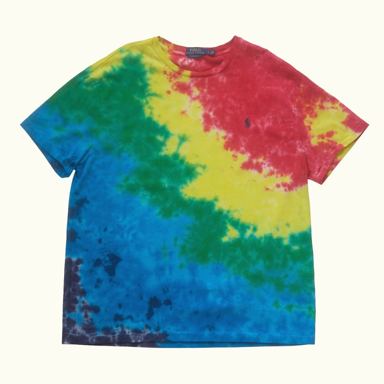 RALPH LAUREN POLO VTG Y2K RETRO BEACH CLASSIC OUTDOOR TIE DYE T SHIRT SZ L gallery