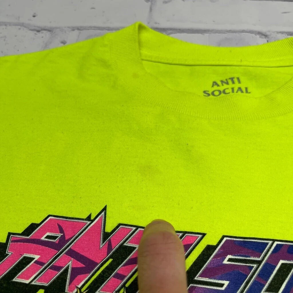Anti Social Social Club Shirt Adult Medium Neon Colored Streetwear Punk Grunge gallery