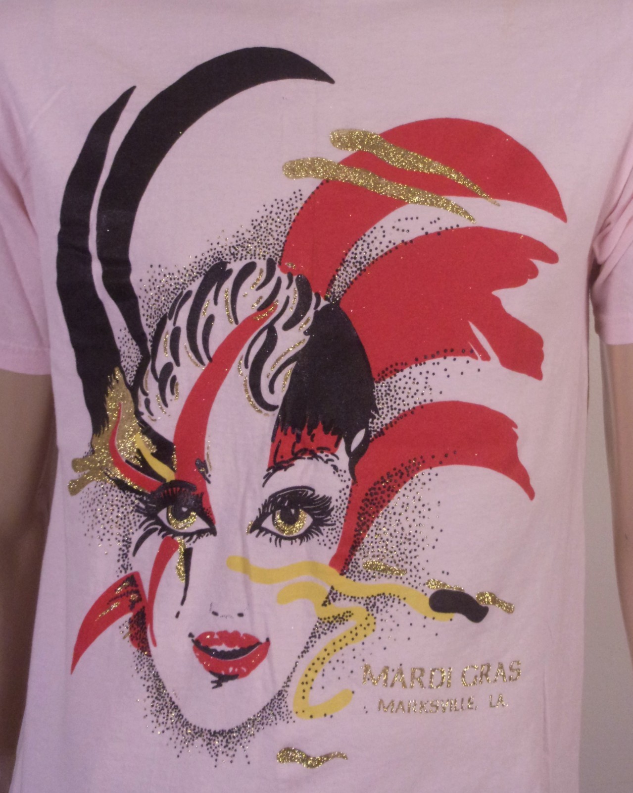 vintage 80s 90s Diamond Dust Mardi Gras T-Shirt Marksville LA USA sz M gallery