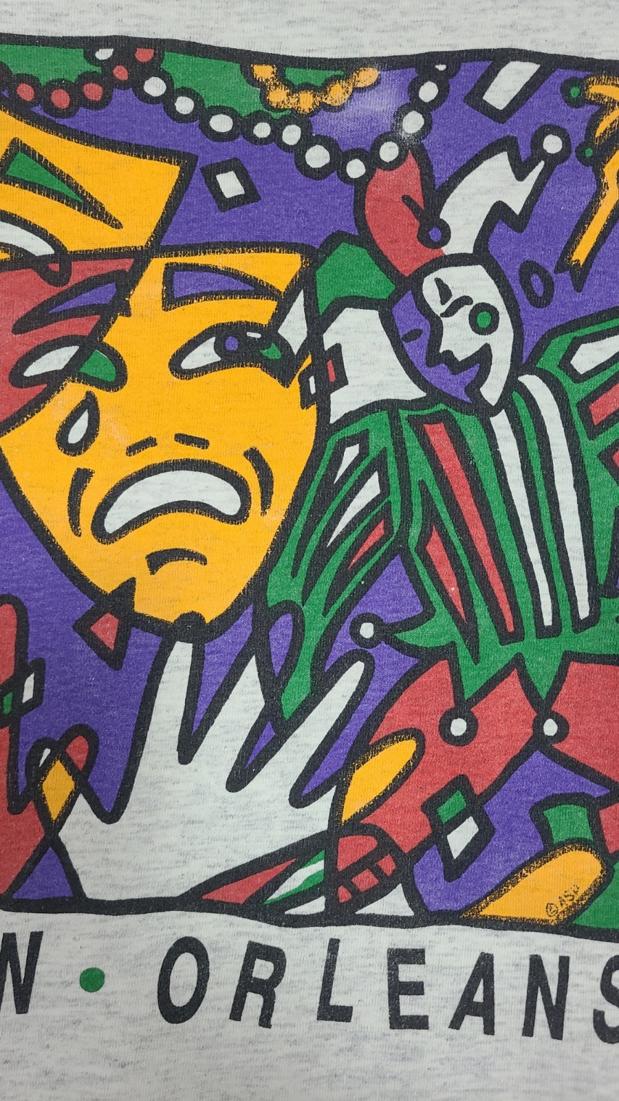 Vintage 90s New Orleans Mardi Gras T-Shirt Size M Single Stitch Teejays gallery