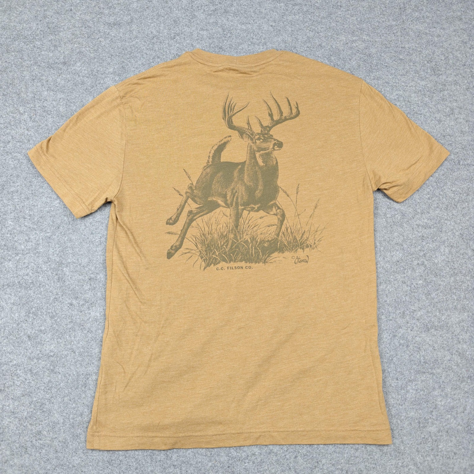 Filson Shirt Mens Small Brown Deer Buck Graphic Tee Hunting Outdoor Camp gallery