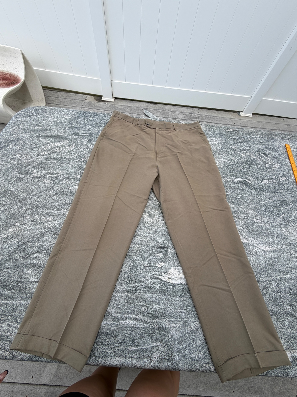Vintage Yuppie 2000s Khaki Cotton Trousers Unisex Casual Medium gallery