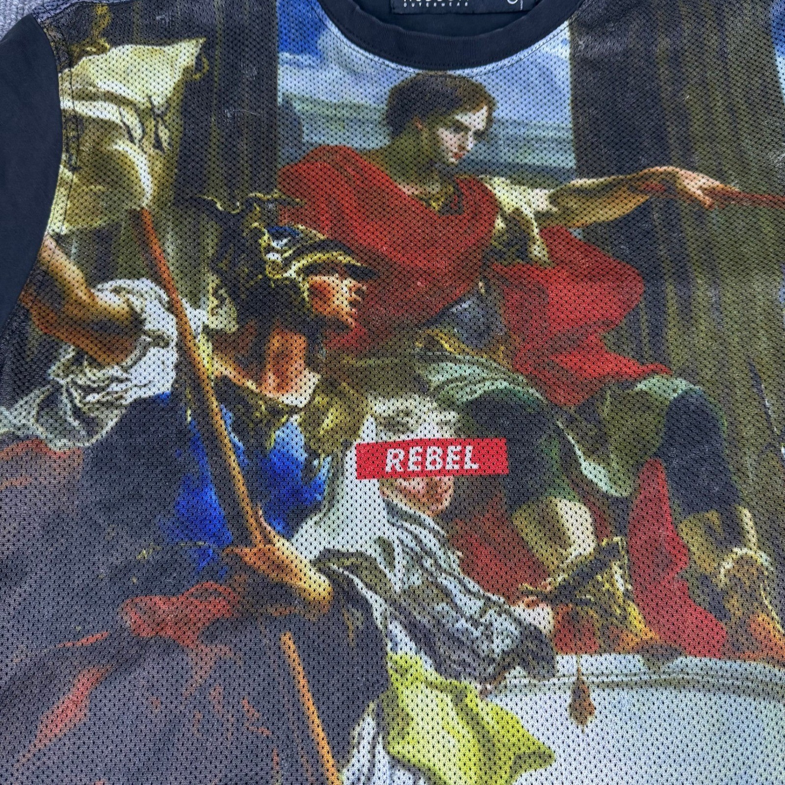 Hudson Outerwear Graphic Rebel Print Jersey T Shirt Men's L Black Art 85 Slave gallery