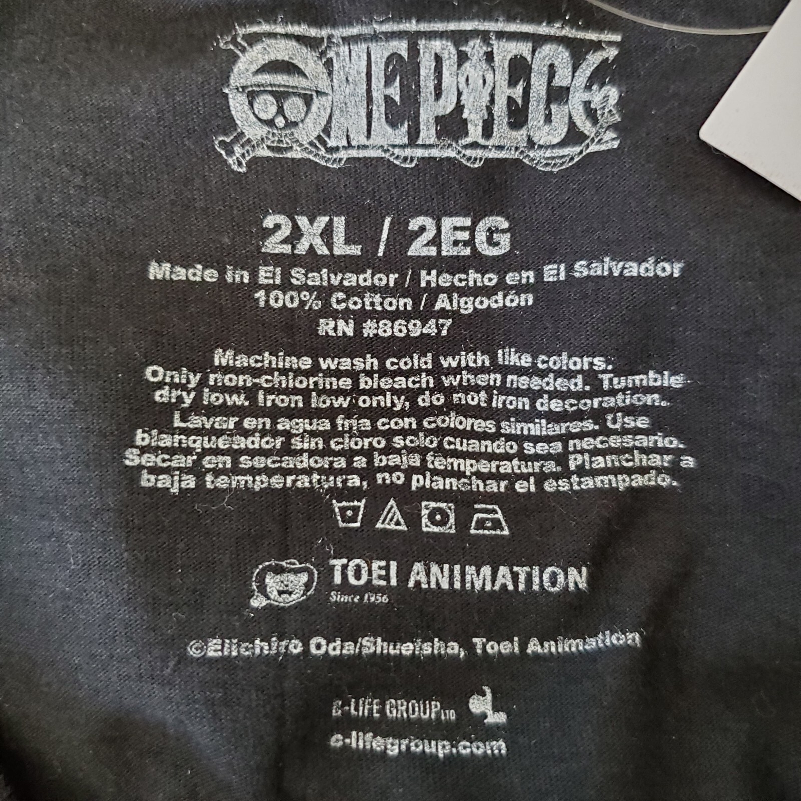 One Piece T-Shirt Monkey D. Luffy Mens Size XXL The King Of Pirates Black New gallery