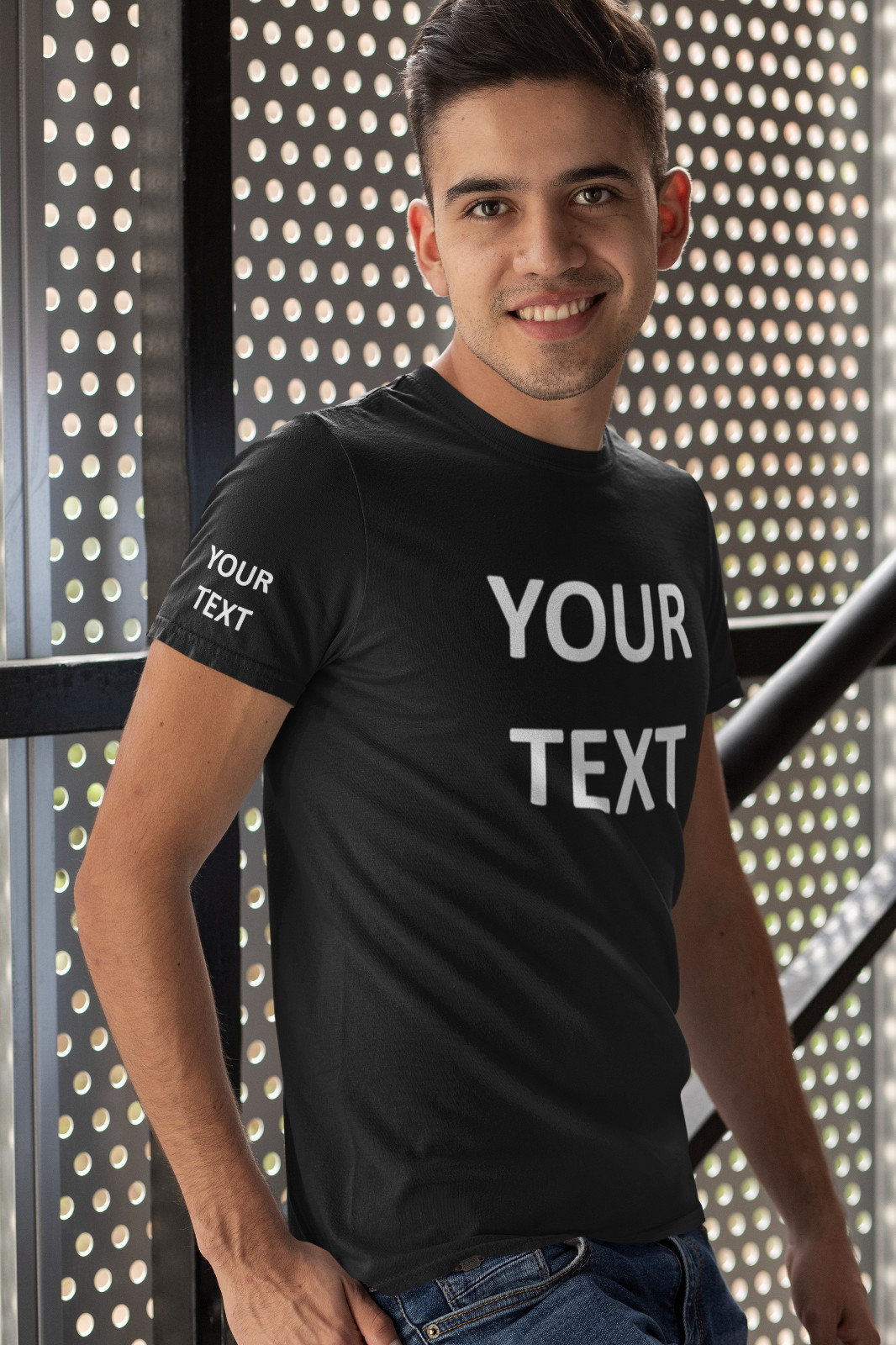 Own Text Shirt Message Business Name Personalized Customized Gift Front Back gallery