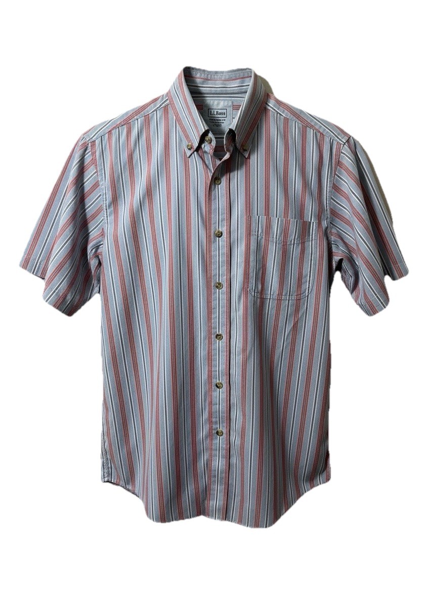 L. L. Bean Men’s Shirt S Stripe Short Sleeve Breathable Traditional Fit Casual gallery