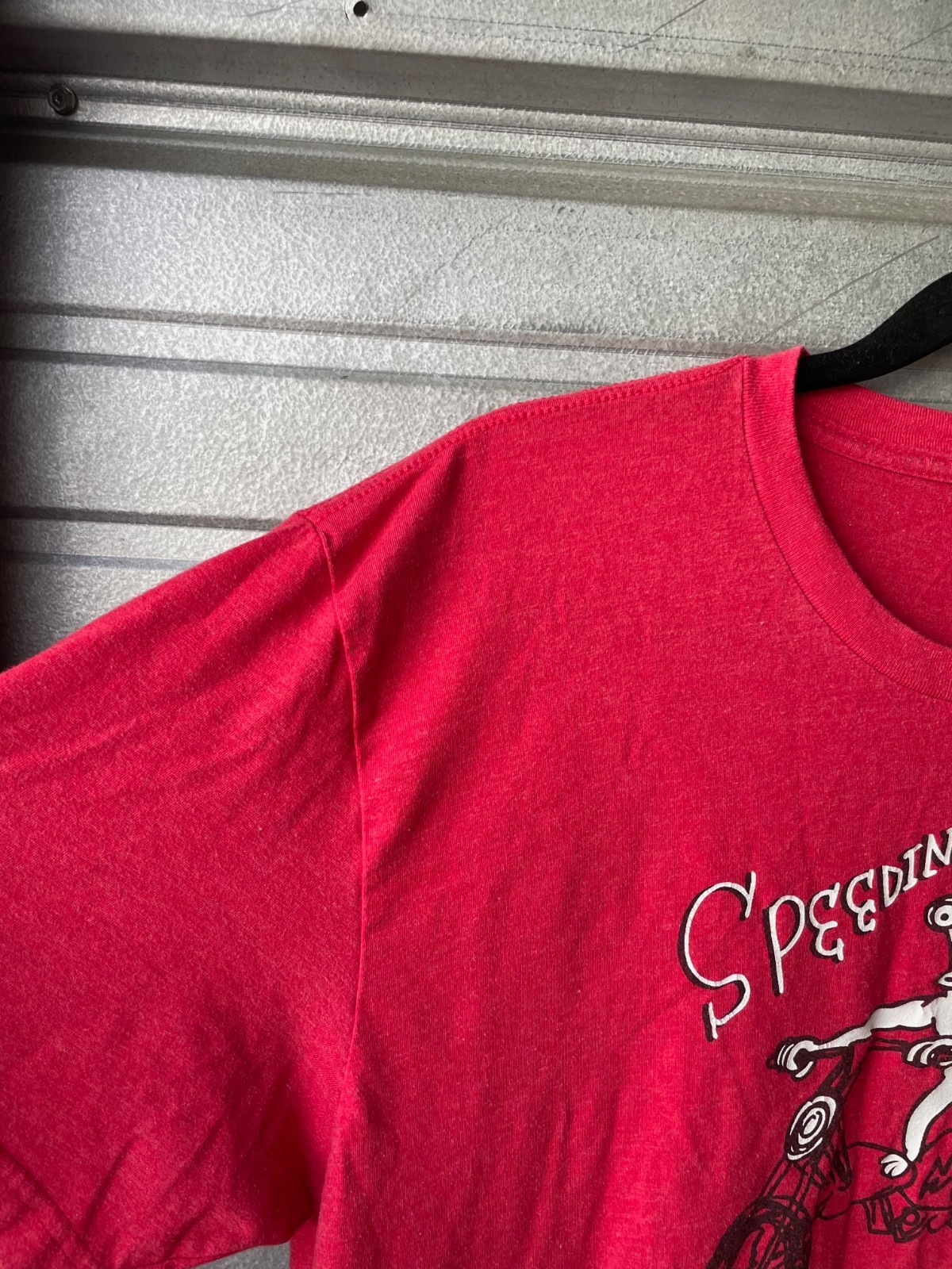 Daniel Johnston And Yo La Tengo Speeding Motorcycle! Red T-Shirt Men's L gallery