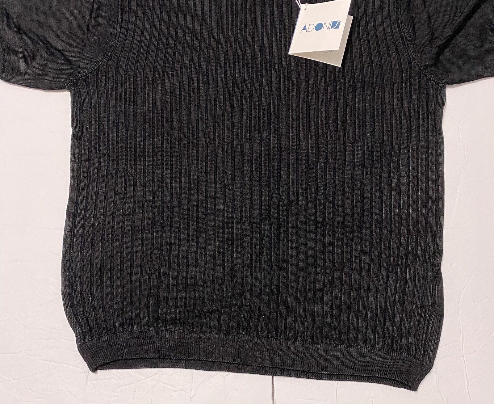 Y2K Adonis 100% Rayon Black Medium Stretch Heavy Adult Shirt SEE MEASUREMENTS gallery
