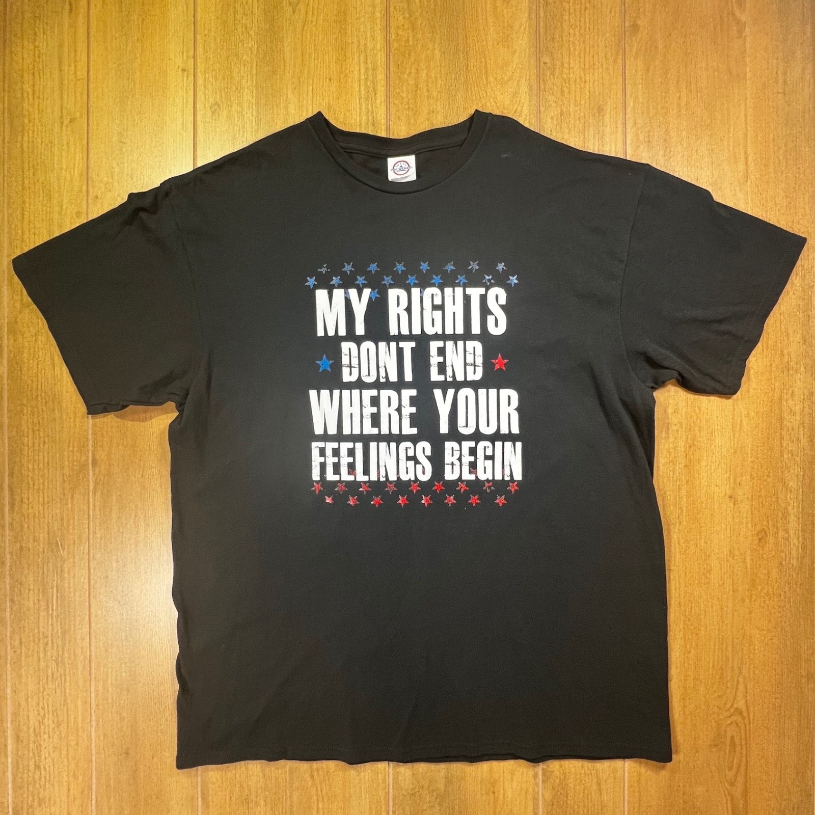 Delta Pro Black T Shirt My Rights Dont End Where Your Feelings Begin Graphic XL gallery