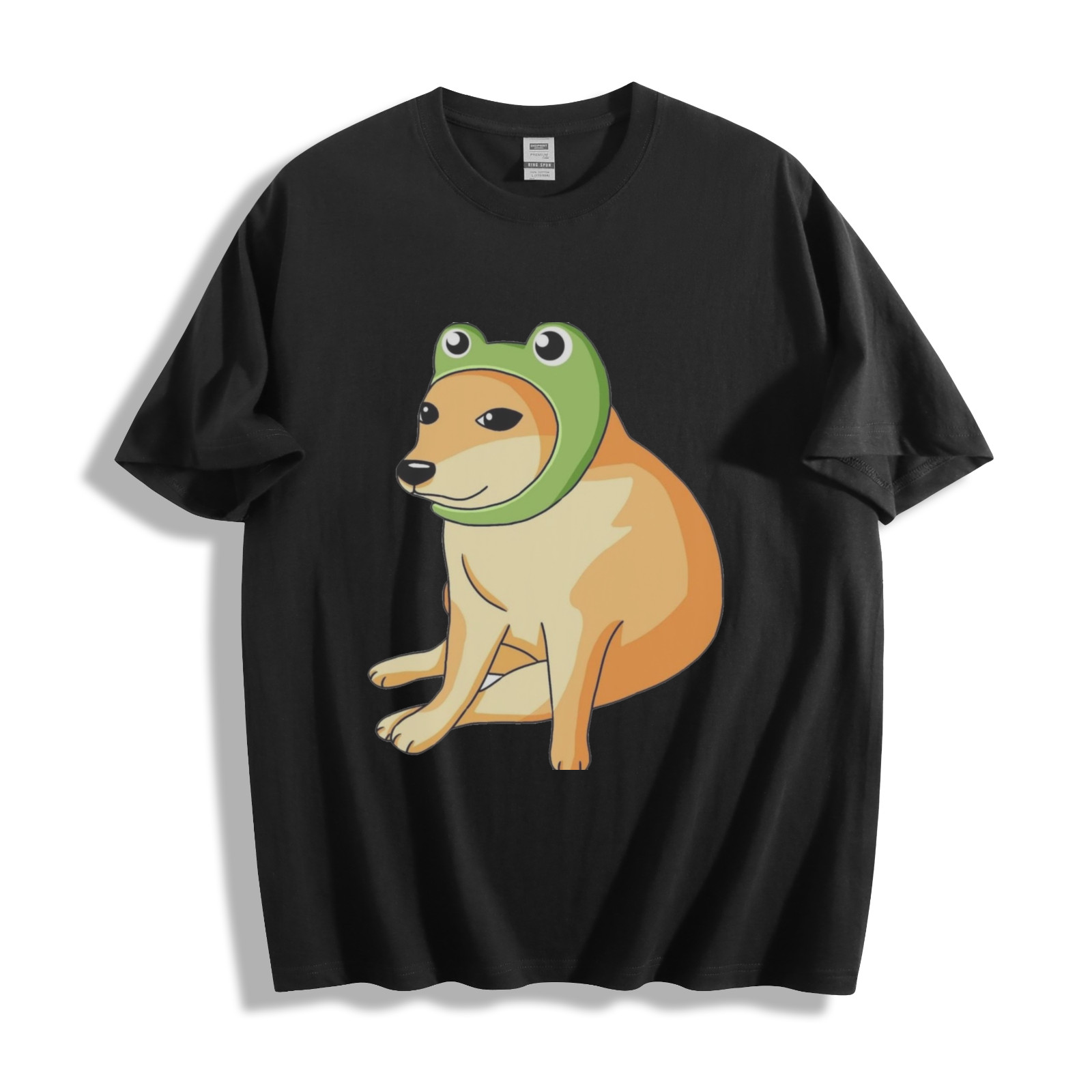 Frog Hat Doge T-Shirt – Quirky Meme Unisex Tee