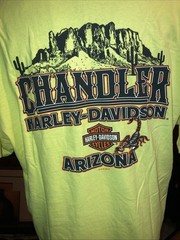 Harley Davidson Motorcycle Chandler Arizona Yellow Scorpion T Shirt Mens Size XL