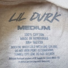 Lil Durk The Voice Rap Tee Sz Medium Mens Light Brown T-Shirt OTF Official Merch
