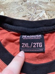 Orange & Black Headrush y2k Skull graphic t-shirt 2XL Reg. fit men’s