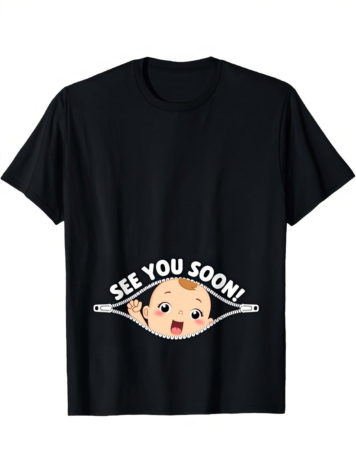 1pc Black Anime Digital Matrix Printed T-Shirt - Sci-Fi Character Graphic Unis gallery