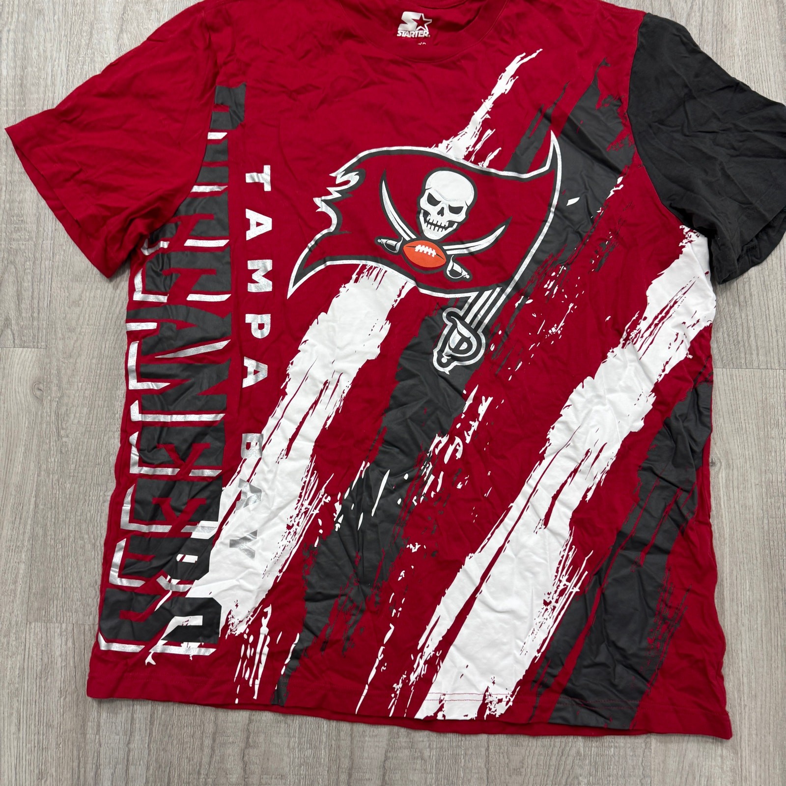 Starter Tampa Bay Buccaneers Shirt Mens 2XL Red All Over Print Extreme Defender gallery