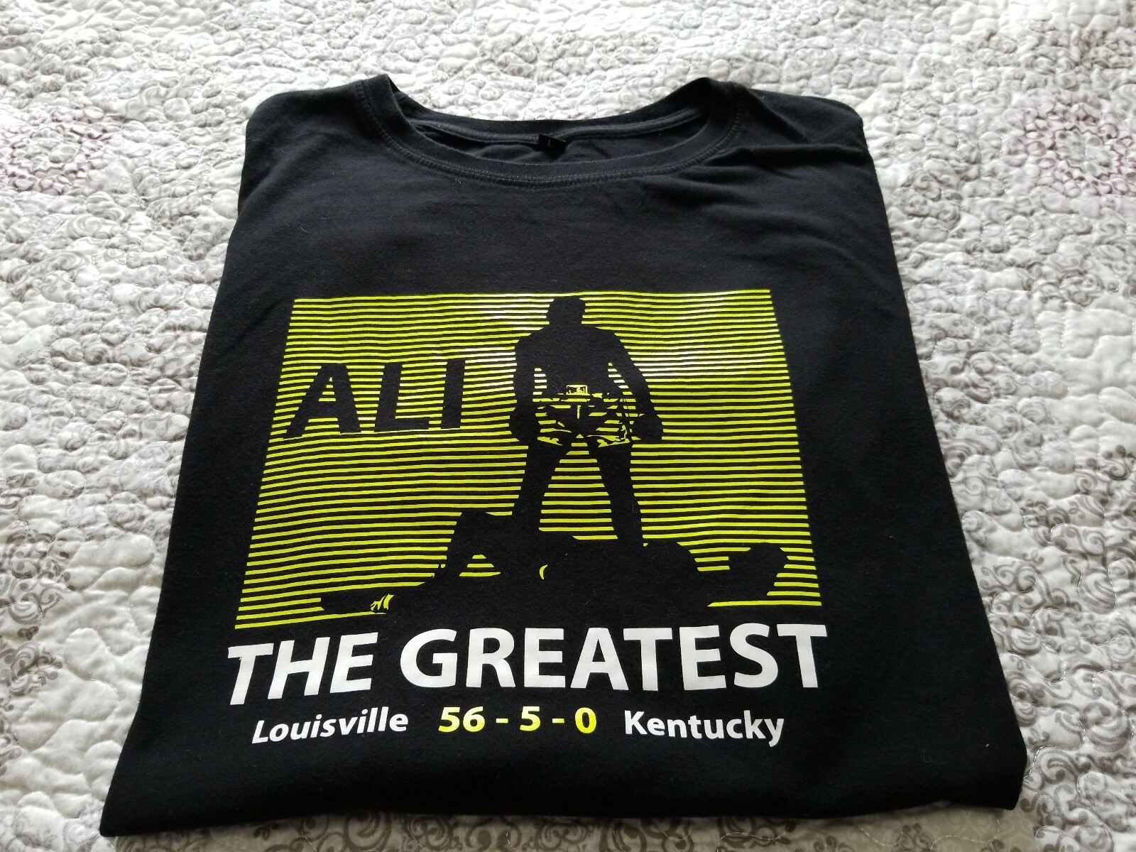 Muhammad Ali 56-5-0 The Greatest Awesome Shadow Graphic Matrix Tshirt Sz Large