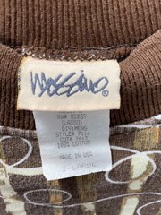 Vintage 80s 90s Mossimo All Over Embroidered Spellout Shirt Skate Surf Street XL