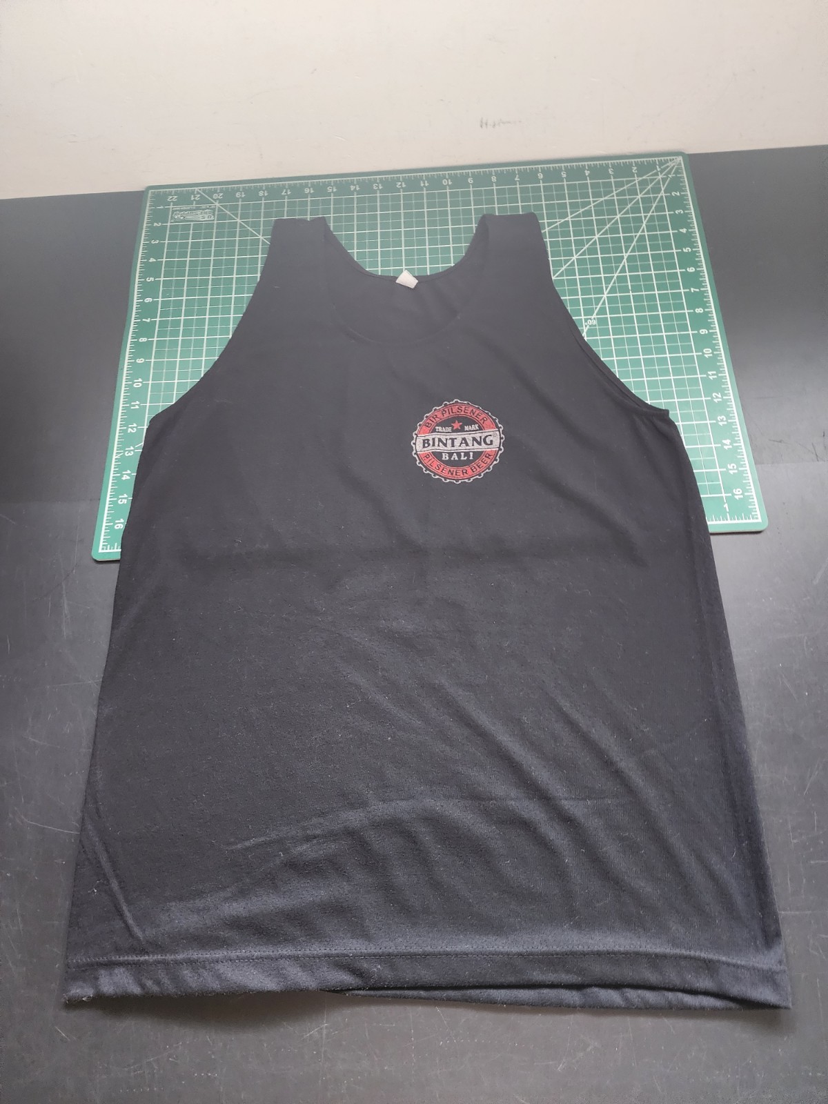 Bintang Pilsener Beer Black Tank Top Bali Men’s Size Large L gallery