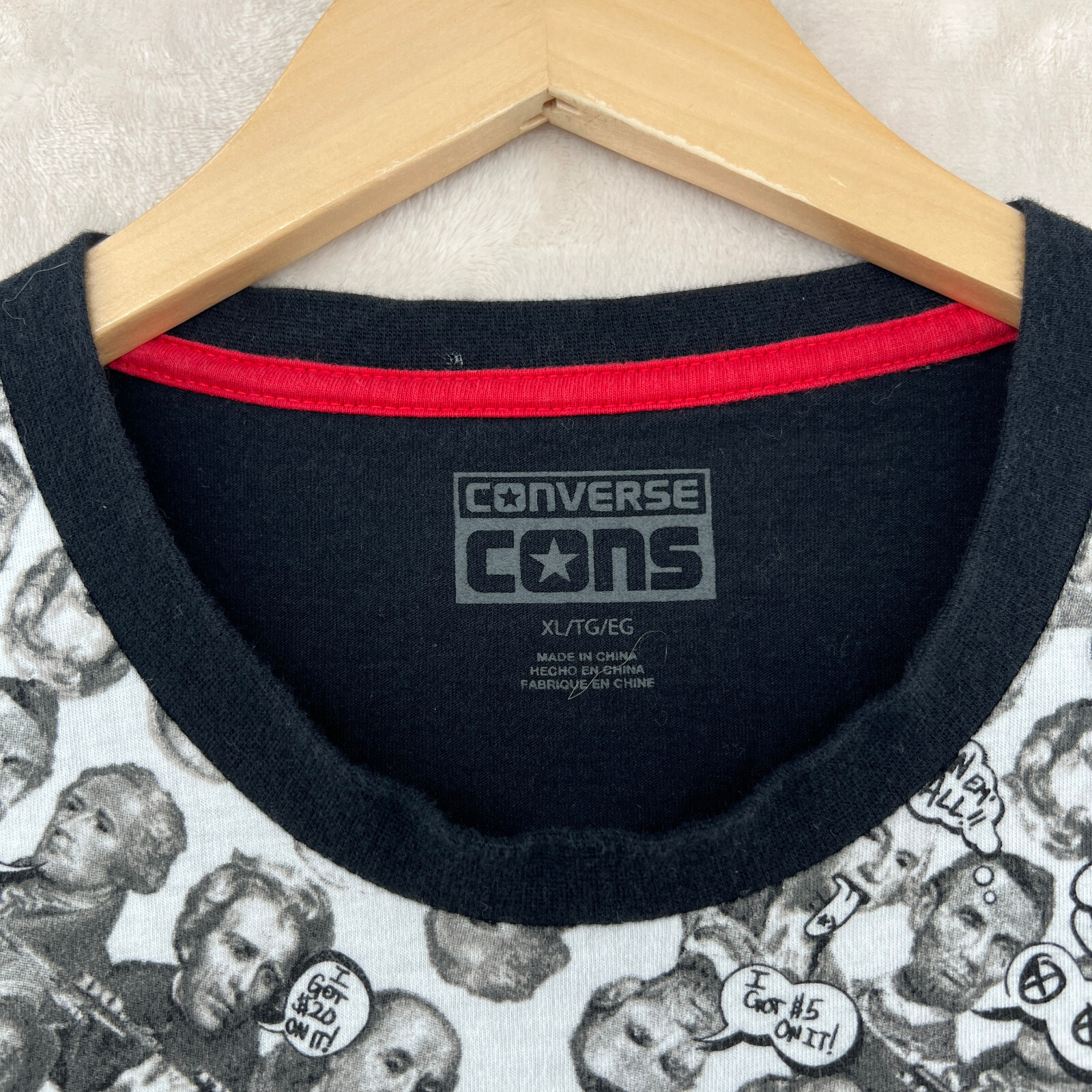 Converse One Star Men's Size XL President Print Short Sleeve Crew-Neck T-Shirt gallery