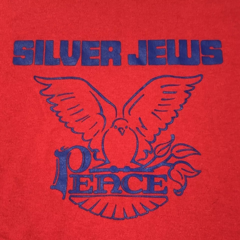 Silver Jews Peace Logo Red fULL sIZE s tO 5xl T Shirt Adults BT873