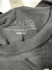 Naruto Anime Short Sleeve Black Graphic Tshirt Cotton Size XL