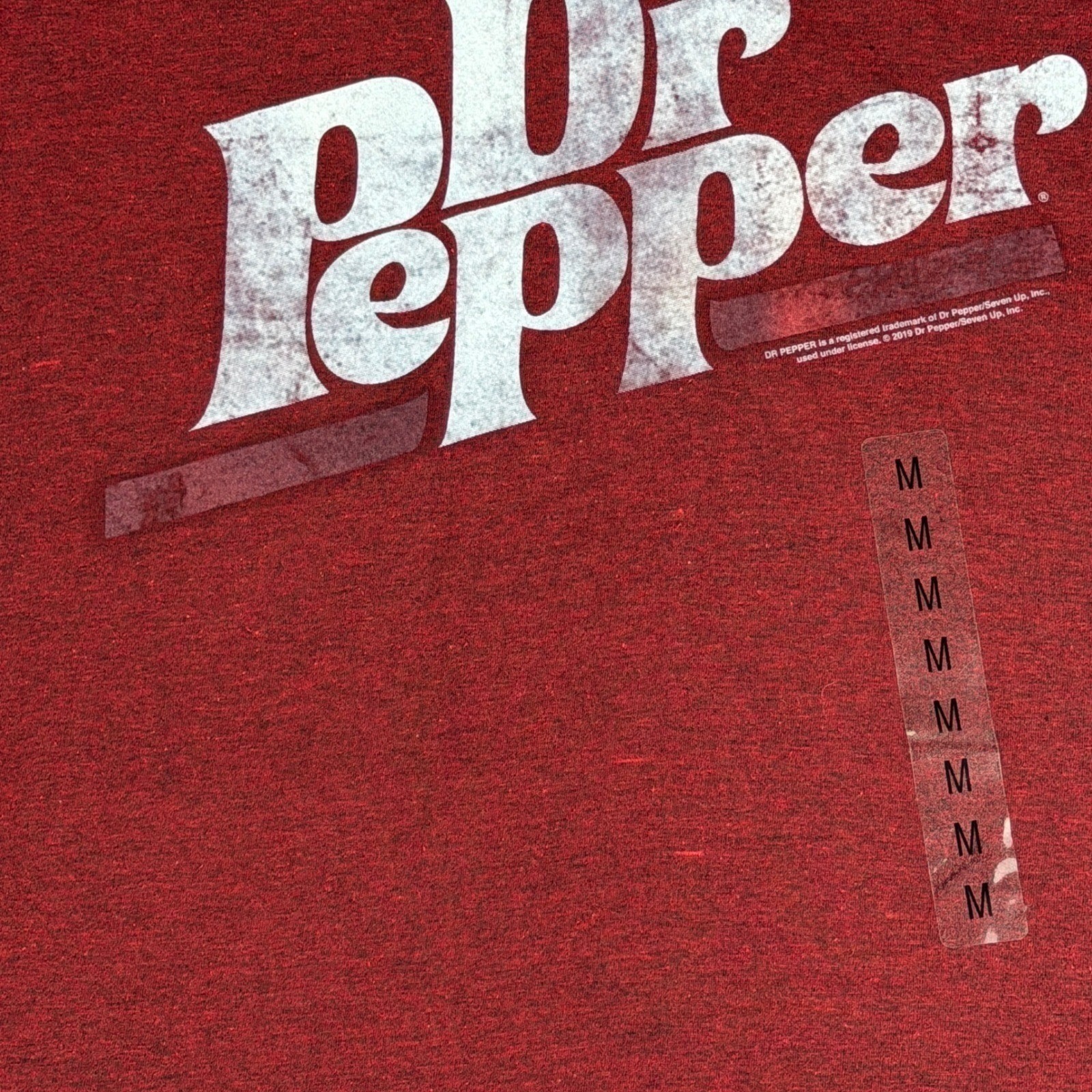 NEW Dr Pepper Logo Men's M Red Heather T-Shirt Tee Luv Graphic Cotton Blend gallery