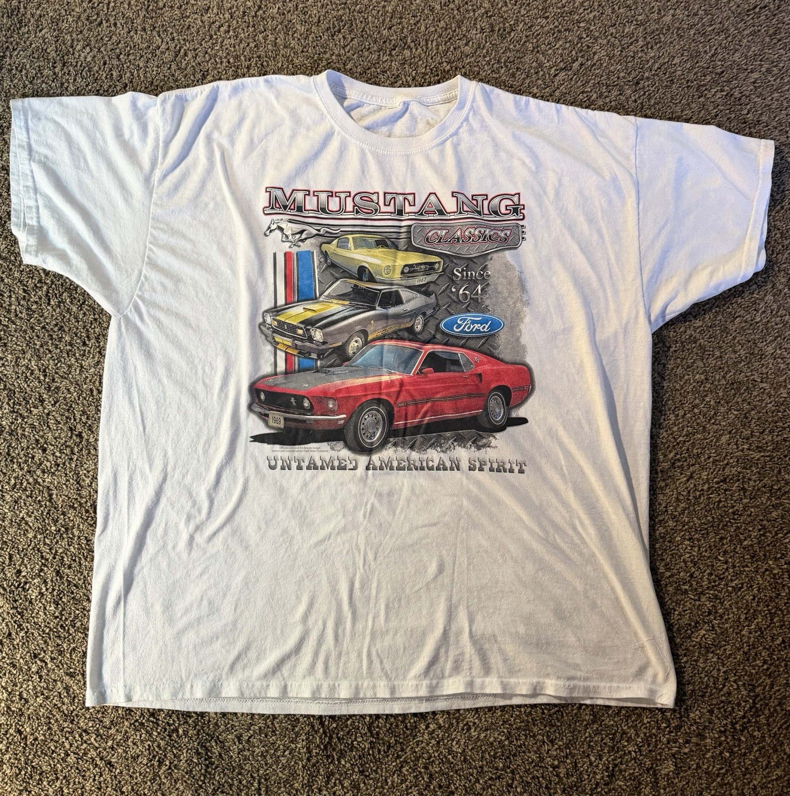 Y2K Ford Mustang Classics Mens Large Graphic Tee No Tag gallery
