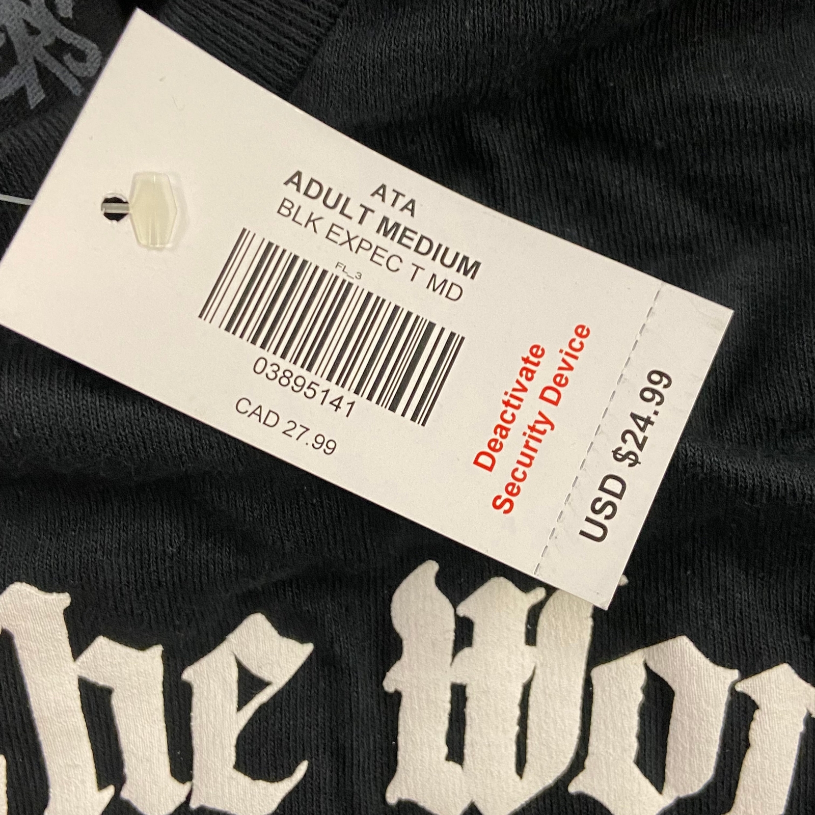 Spencer’s Black Expect The Worst Graphic Short Sleeve T-Shirt Adult Size M NEW gallery